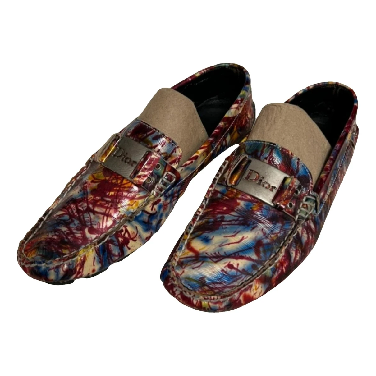 Pre-owned Dior Leather Flats In Multicolour