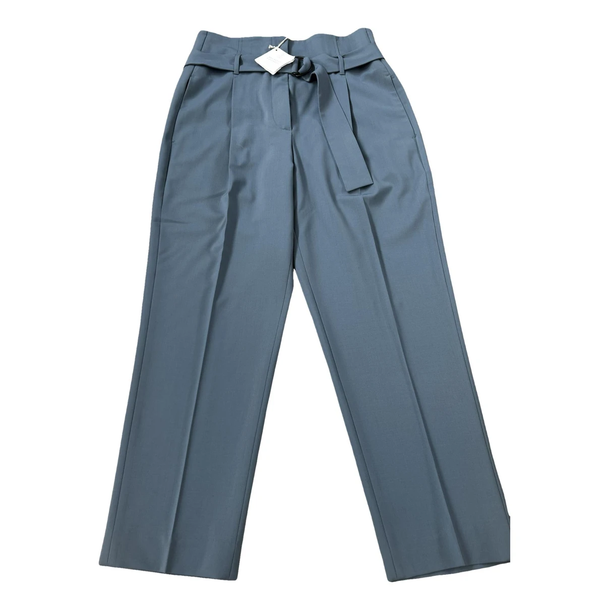 Pre-owned Brunello Cucinelli Wool Straight Pants In Blue