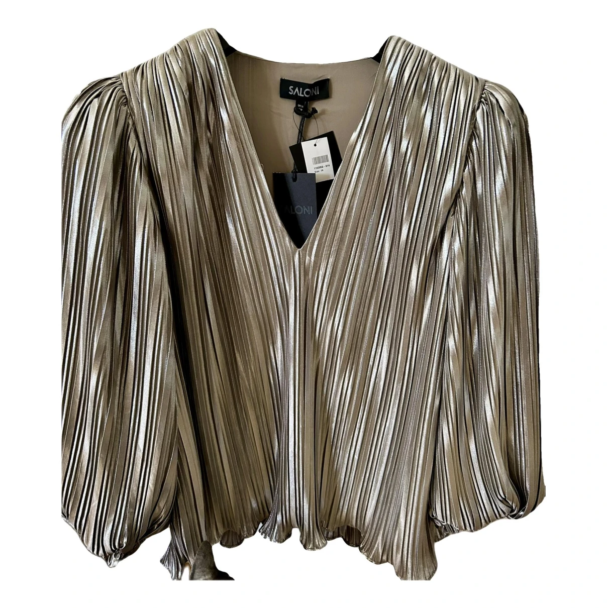 Pre-owned Saloni Blouse In Silver
