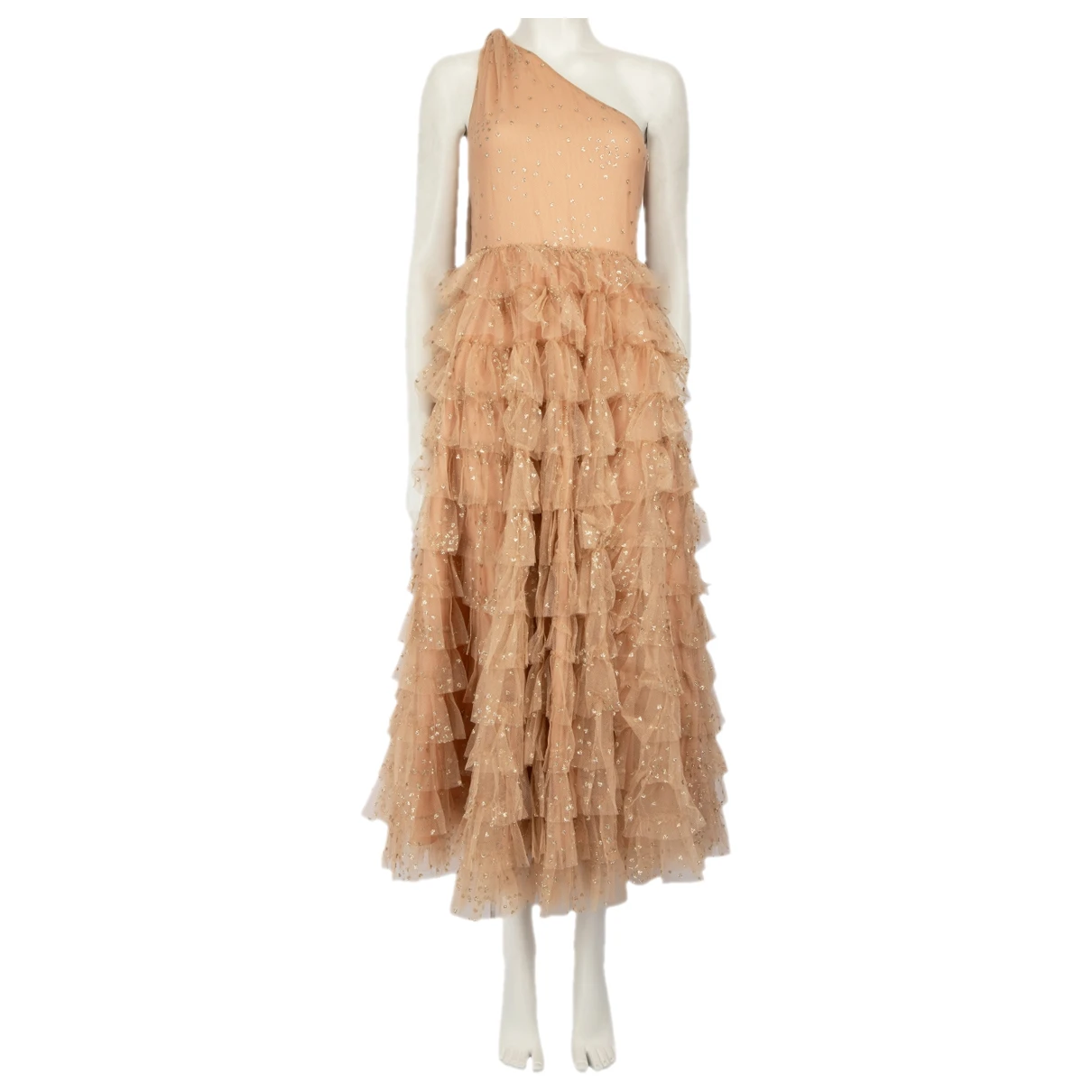 Pre-owned Valentino Maxi Dress In Beige