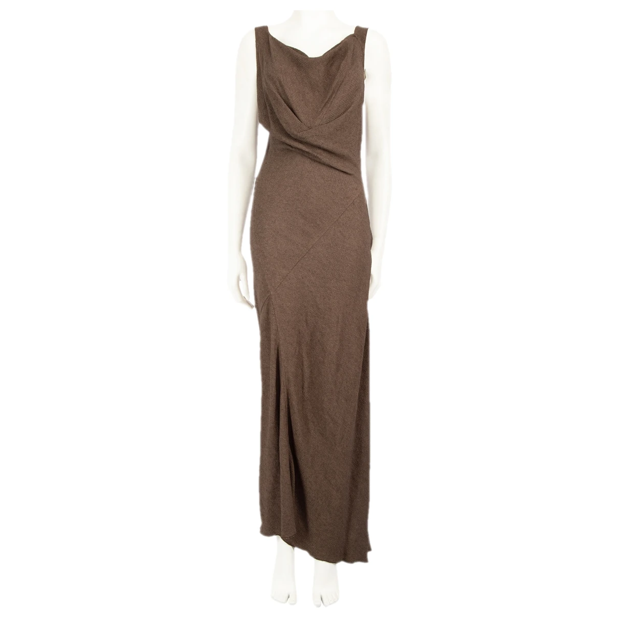 Pre-owned Rick Owens Maxi Dress In Brown
