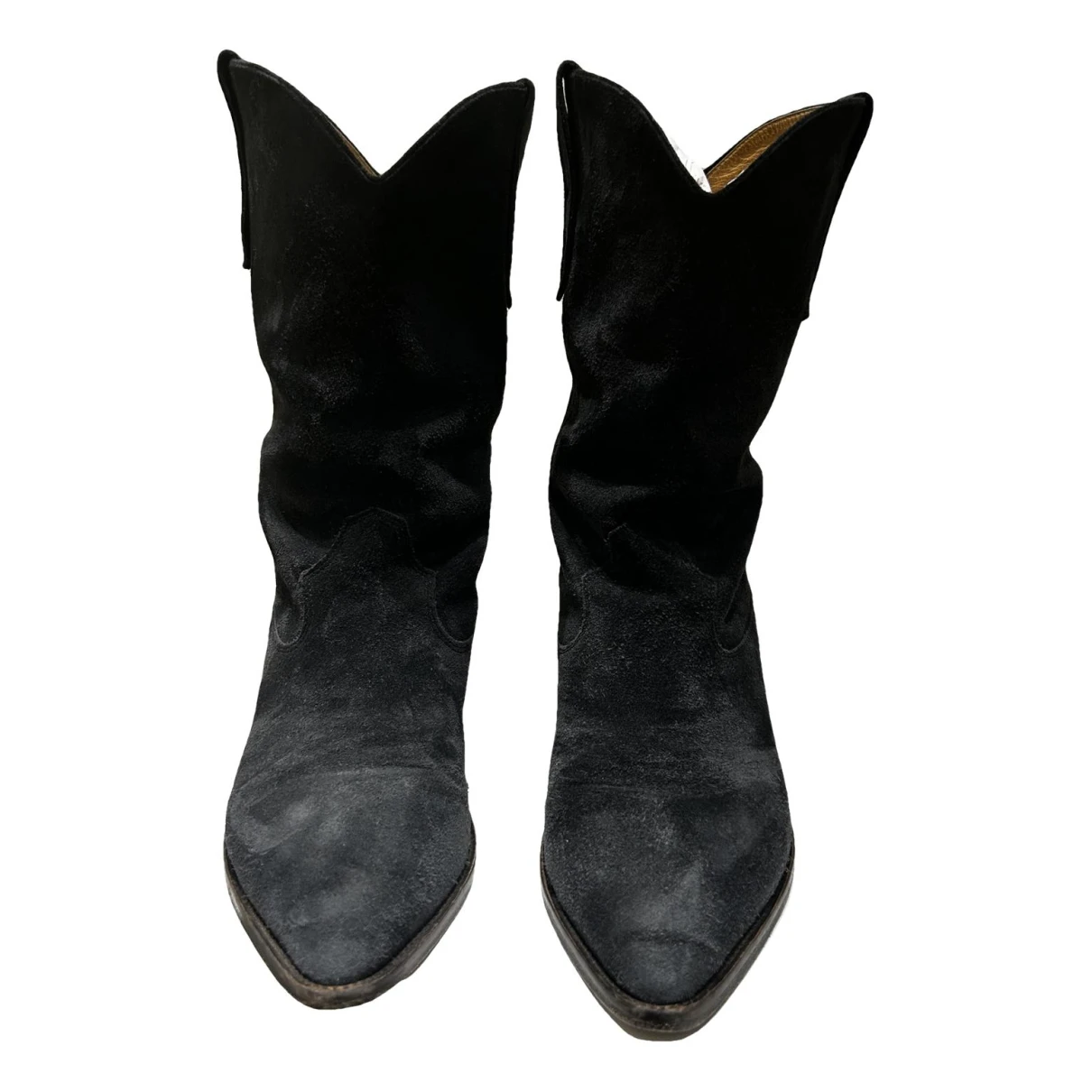 Pre-owned Isabel Marant Duerto Cowboy Boots In Black