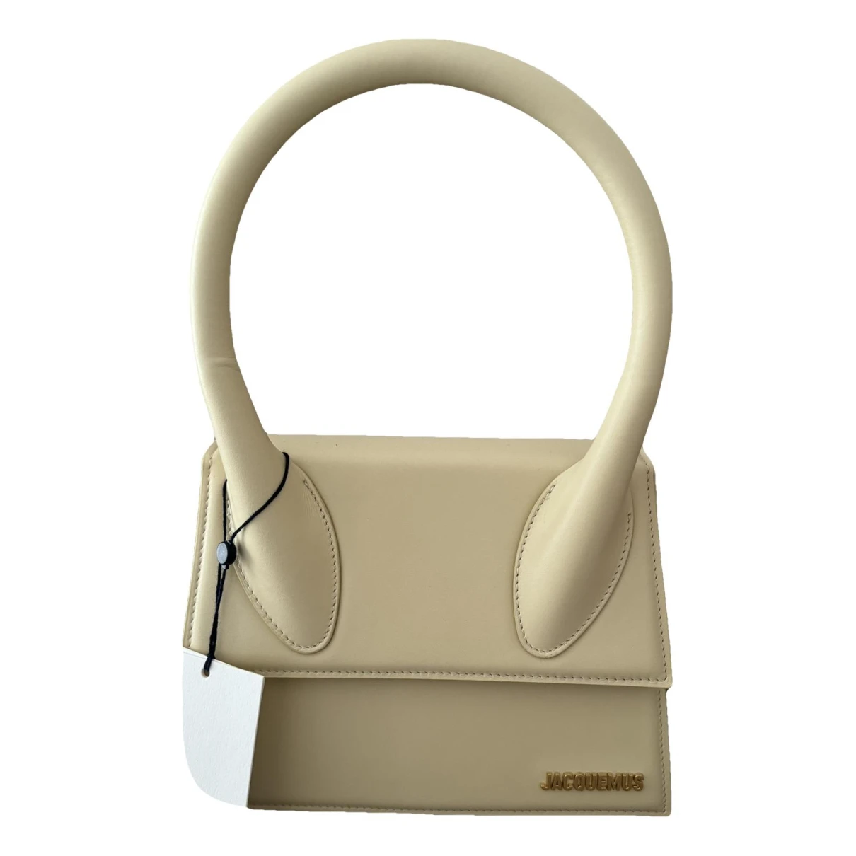 Pre-owned Jacquemus Chiquito Leather Handbag In Beige