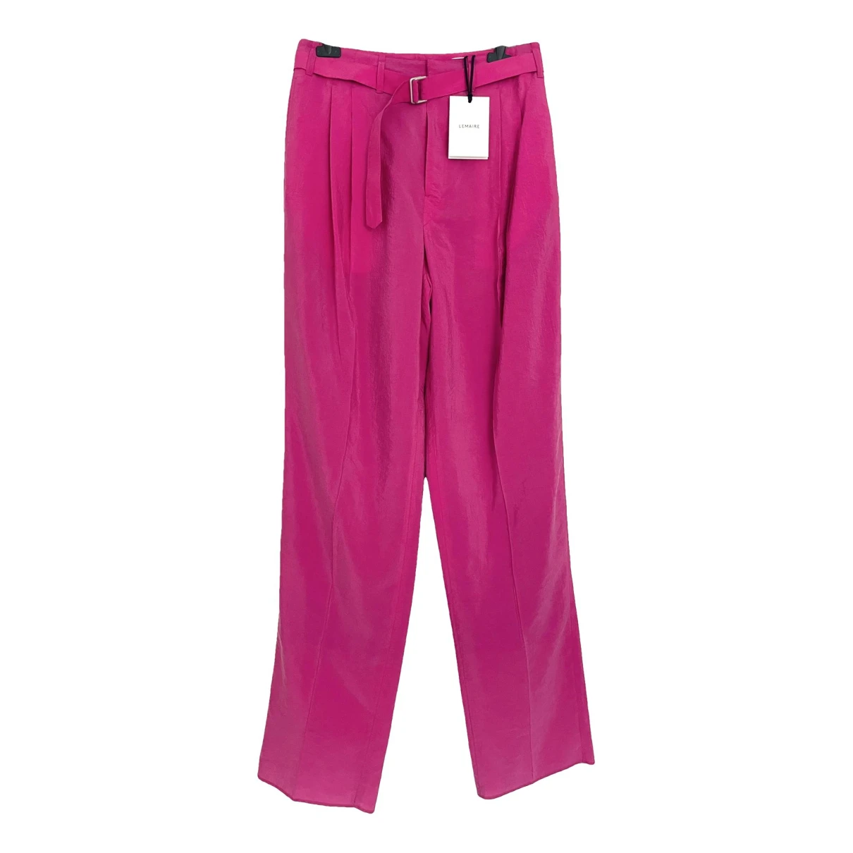 Pre-owned Lemaire Silk Trousers In Pink