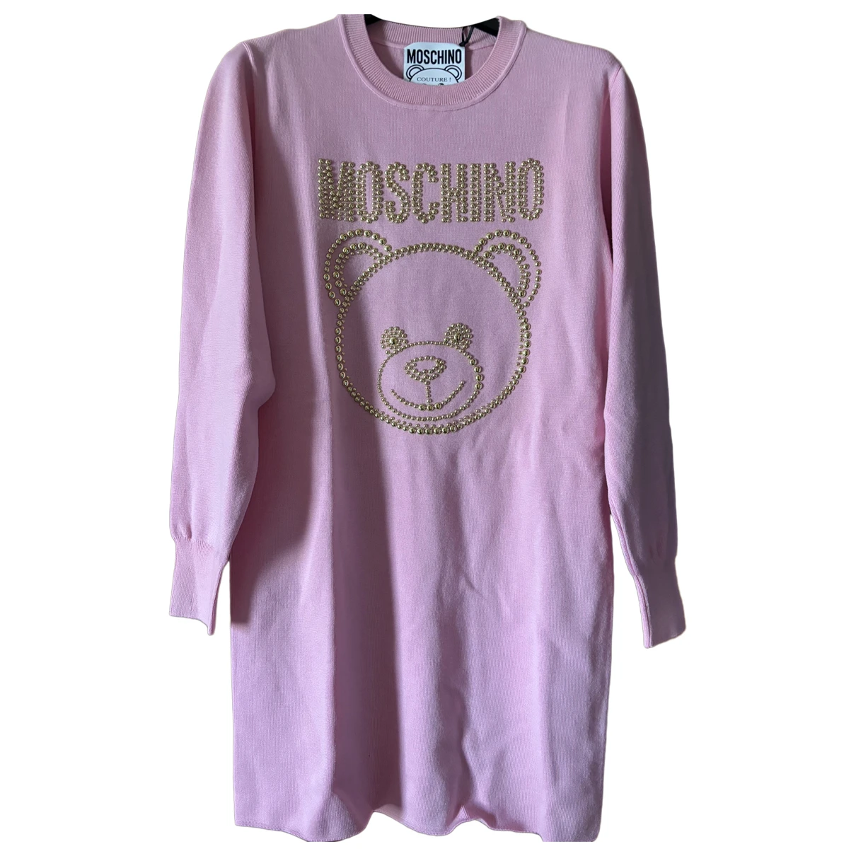 Pre-owned Moschino Wool Dress In Pink
