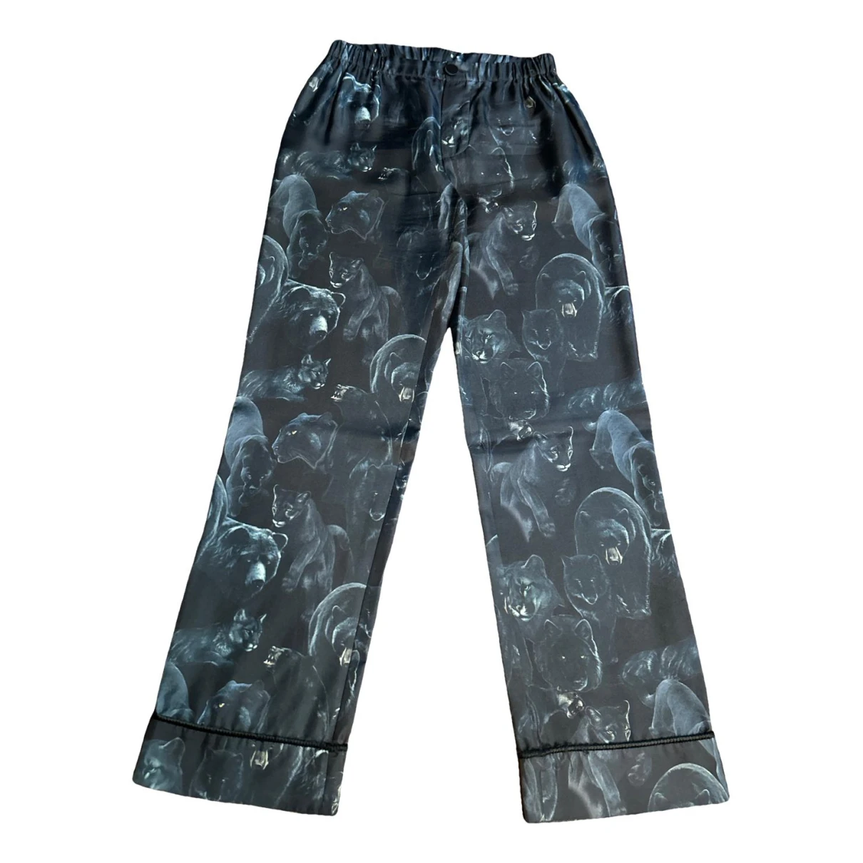 Pre-owned F.r.s For Restless Sleepers Silk Trousers In Black