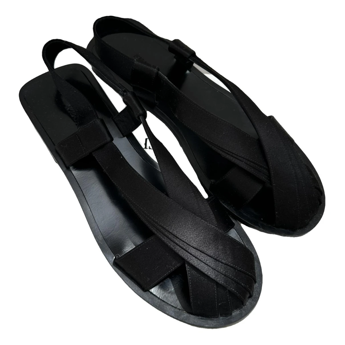 Pre-owned Khaite Cloth Sandal In Black