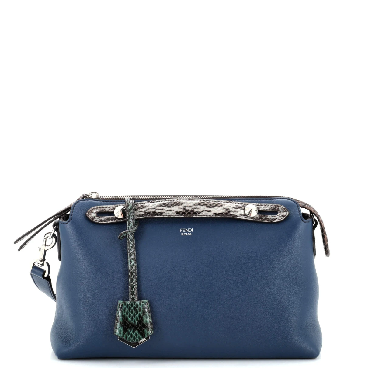 Pre-owned Fendi Exotic Leathers Satchel In Blue