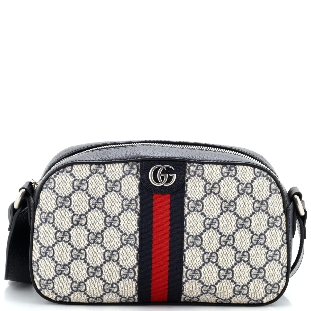 Pre-owned Gucci Cloth Crossbody Bag In Blue