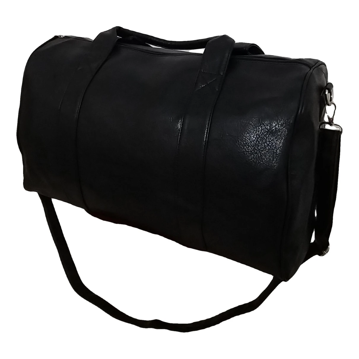 Pre-owned Linea Pelle Leather Weekend Bag In Black