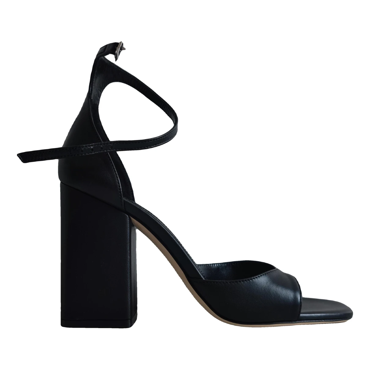 Pre-owned Paris Texas Leather Sandal In Black