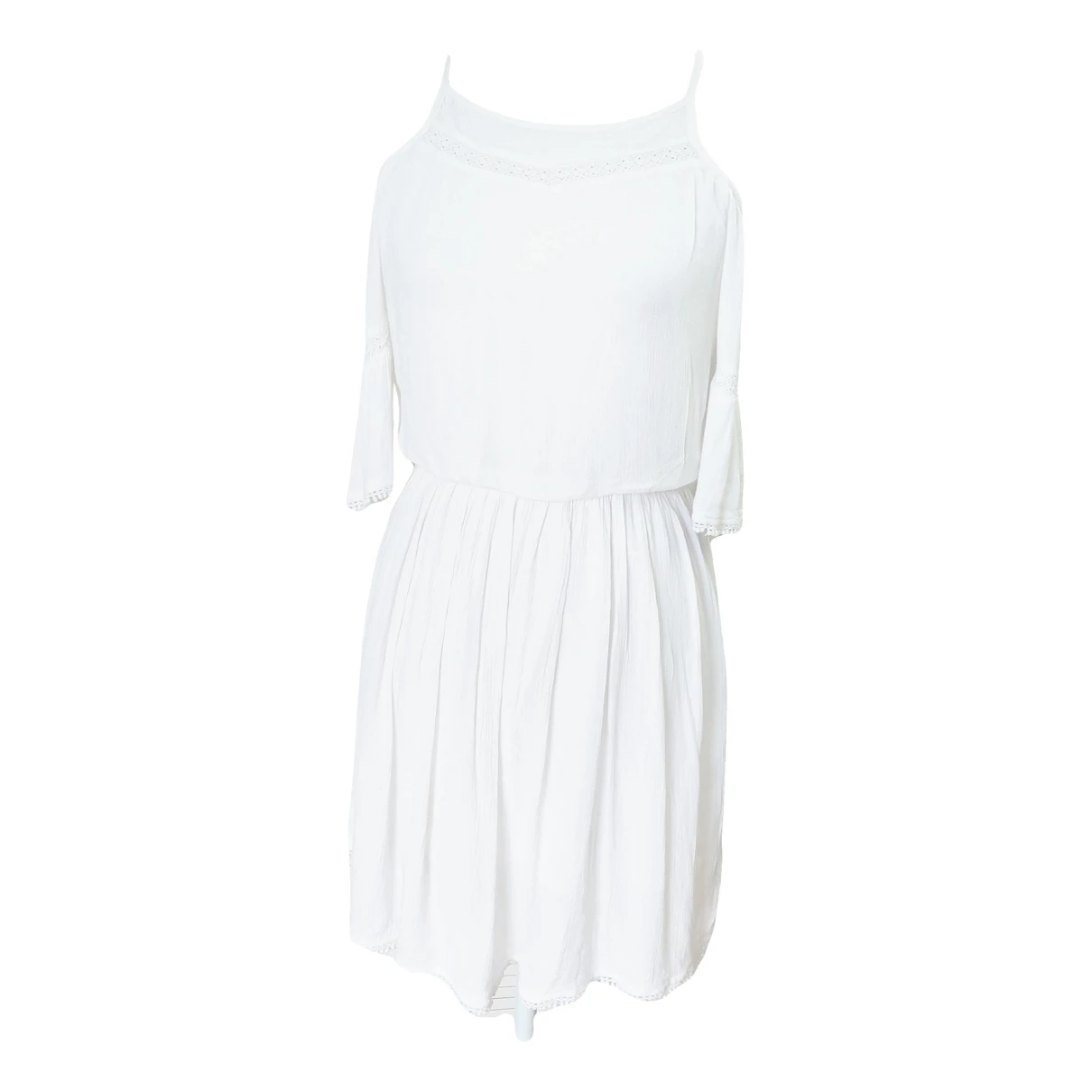 Pre-owned Ikks Mini Dress In White