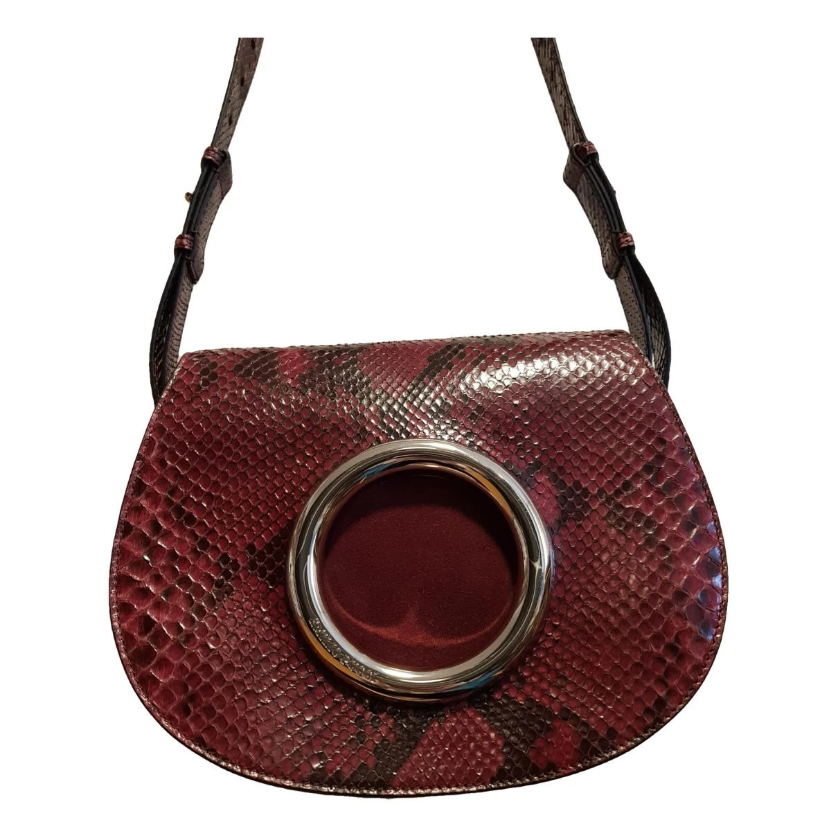 Pre-owned Emilio Pucci Leather Crossbody Bag In Burgundy