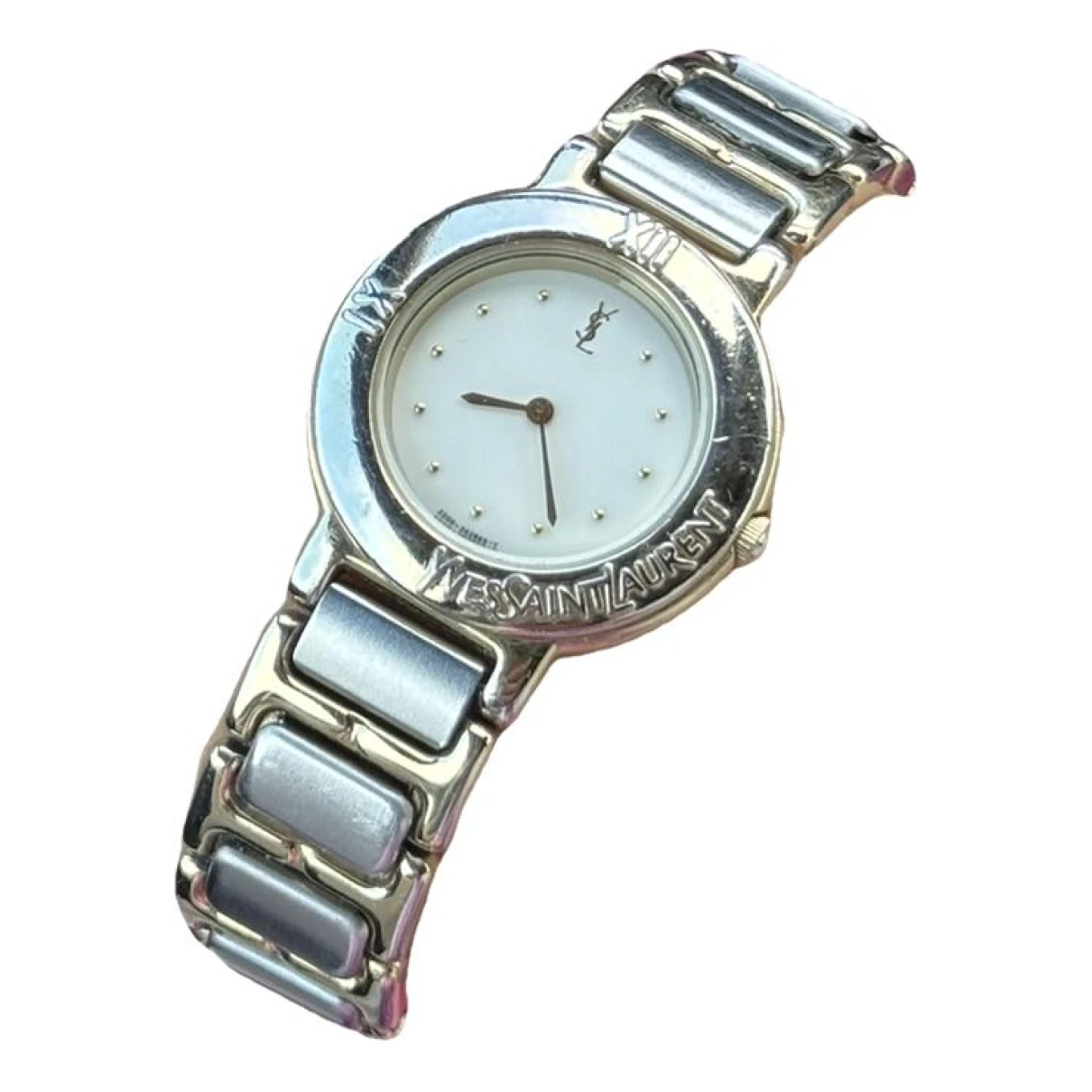 Pre-owned Saint Laurent Watch In Metallic