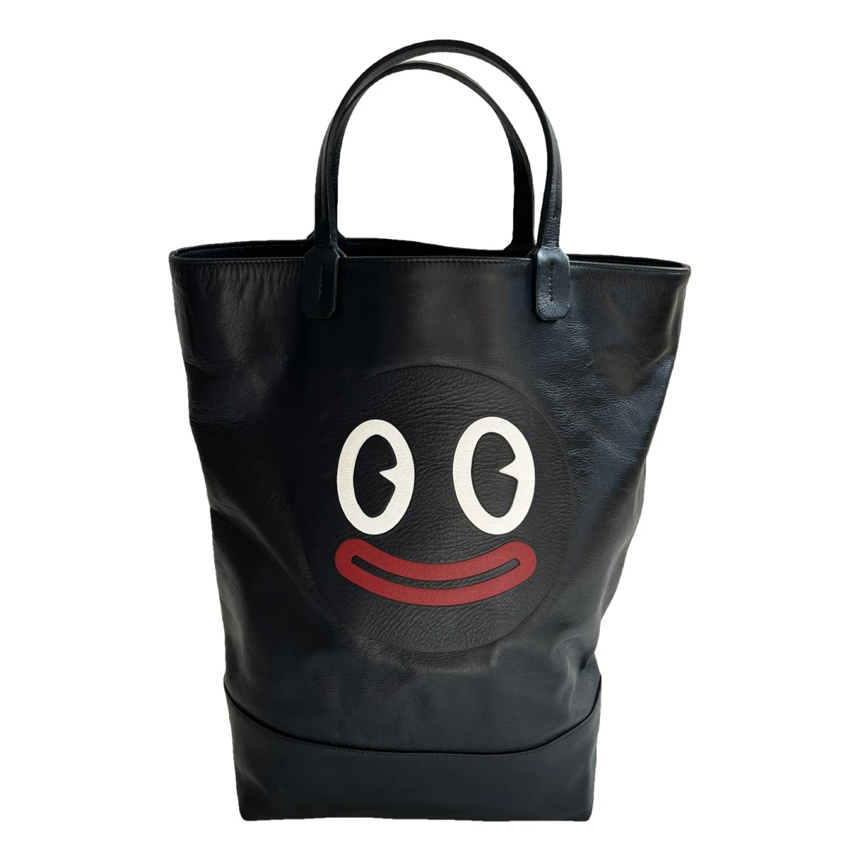 Pre-owned Moncler Leather Tote In Black