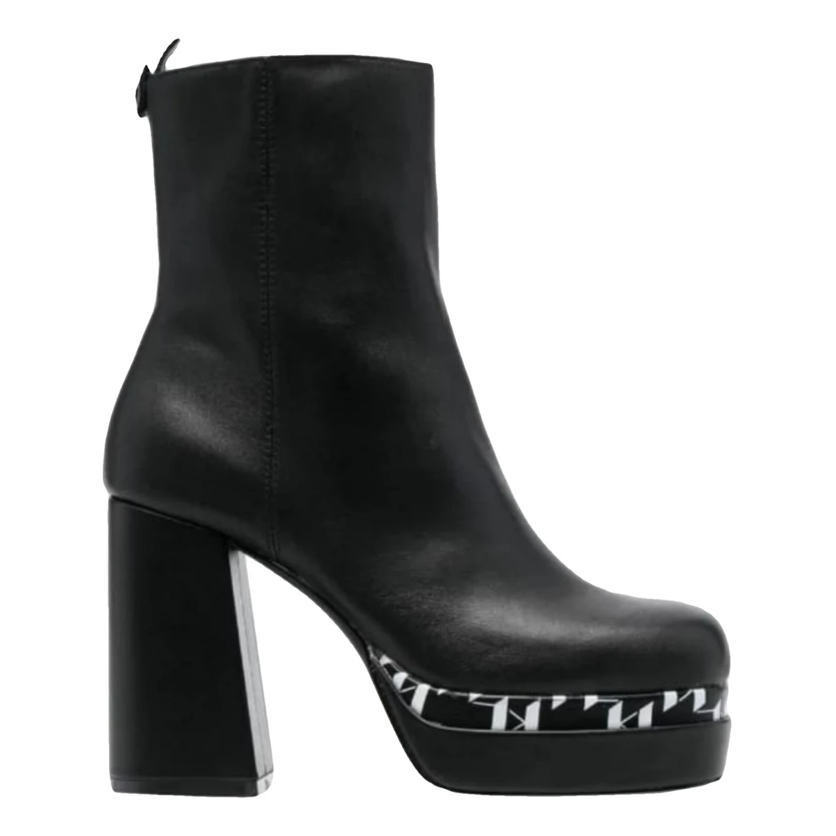Pre-owned Karl Lagerfeld Leather Boots In Black