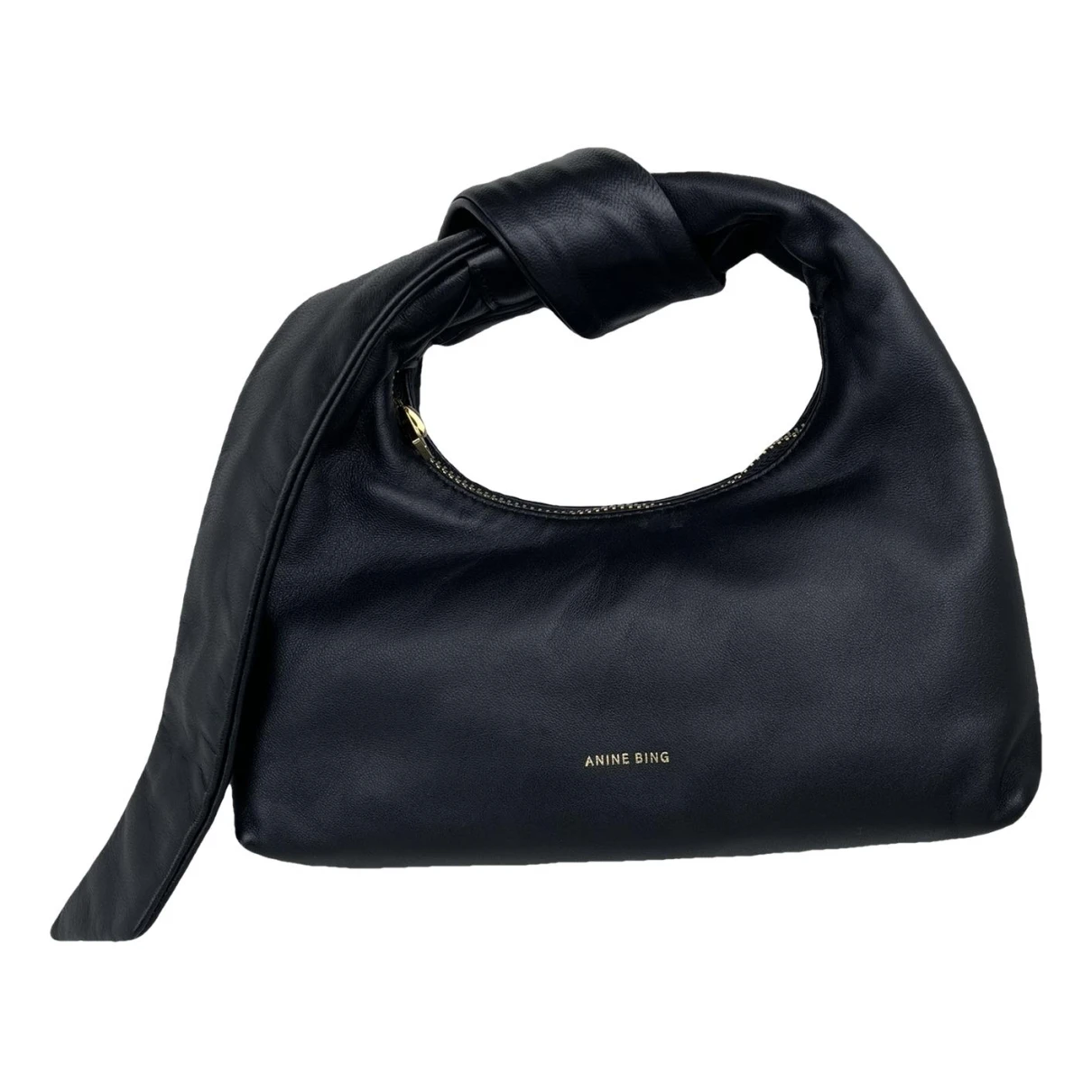 Pre-owned Anine Bing Leather Handbag In Black