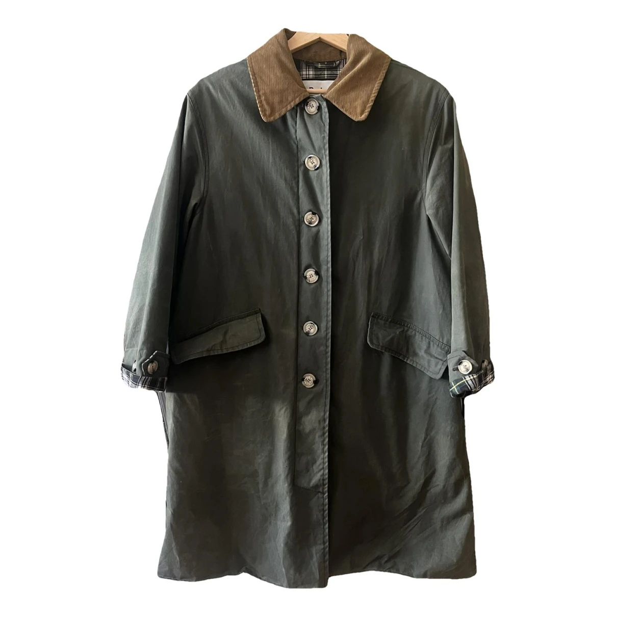 Pre-owned Alexa Chung Trench Coat In Green