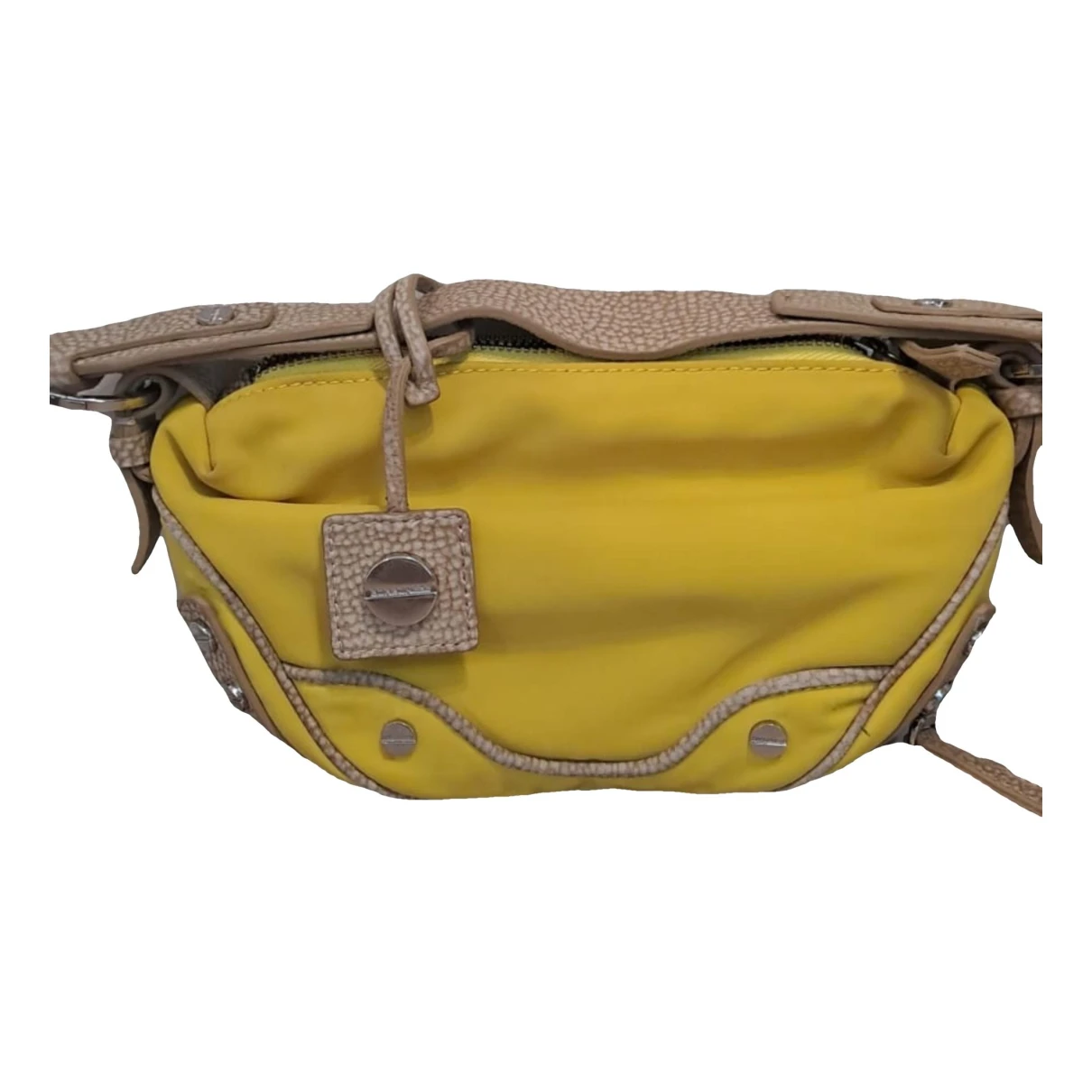 Pre-owned Borbonese Clutch Bag In Yellow