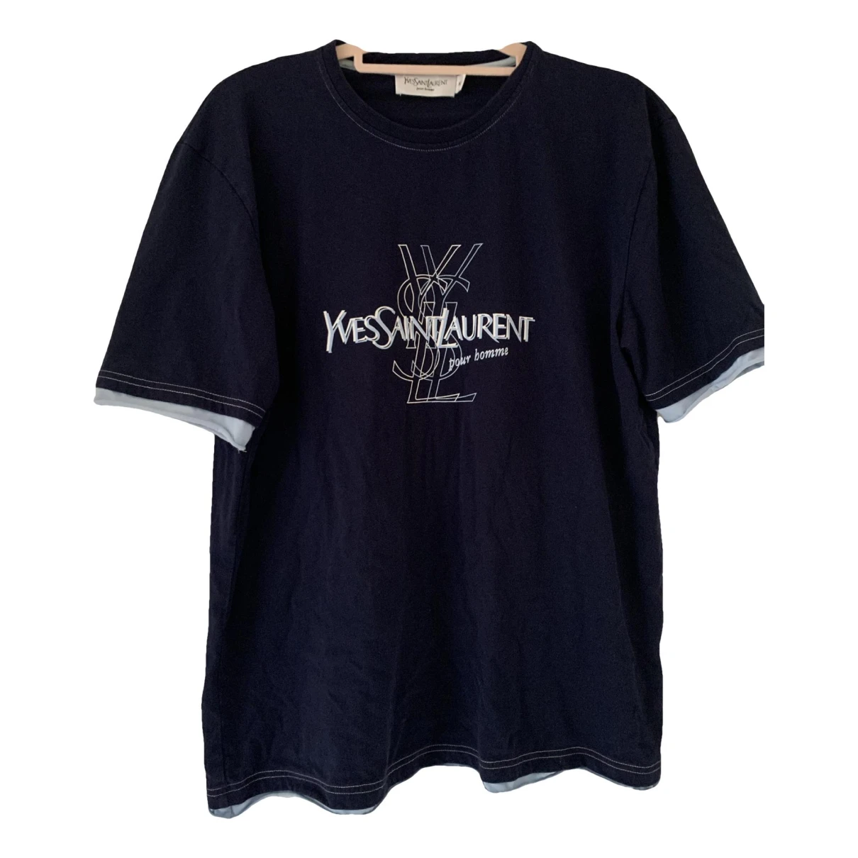 Pre-owned Saint Laurent T-shirt In Navy
