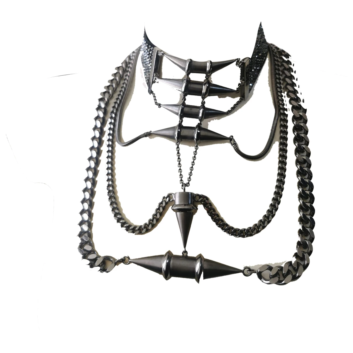 Pre-owned Giuseppe Zanotti Necklace In Anthracite