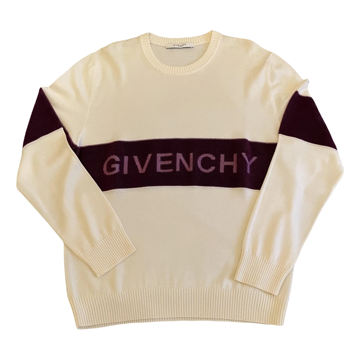 Pre-owned Givenchy Wool Knitwear & Sweatshirt In Burgundy