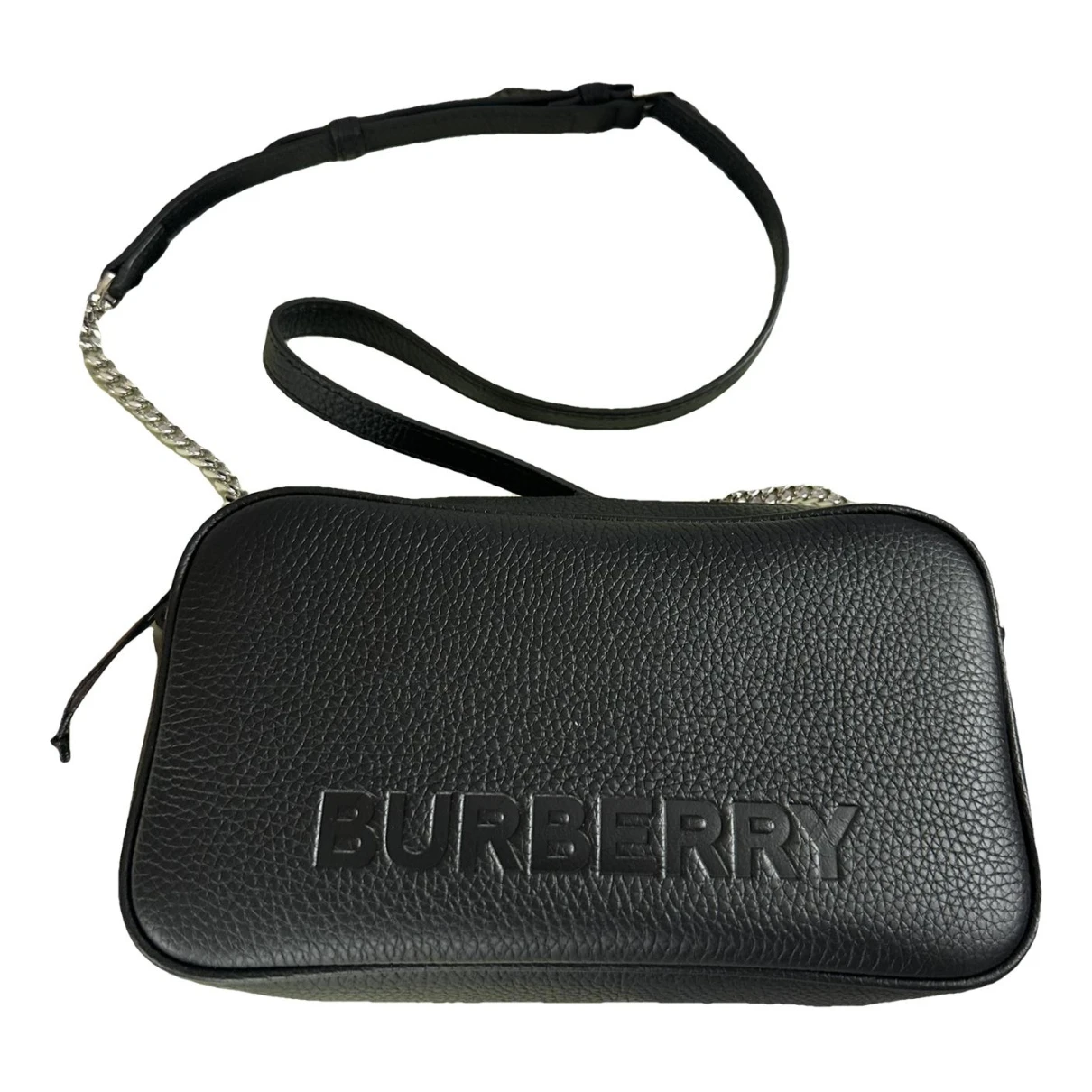 Pre-owned Burberry Leather Crossbody Bag In Black