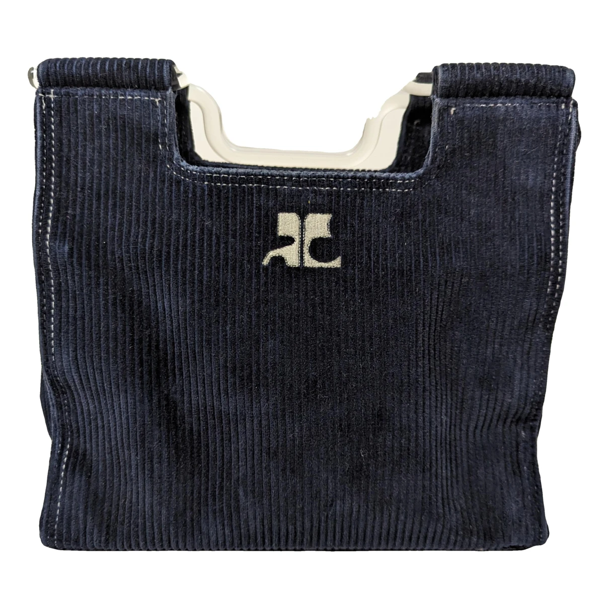 Pre-owned Courrèges Velvet Handbag In Blue