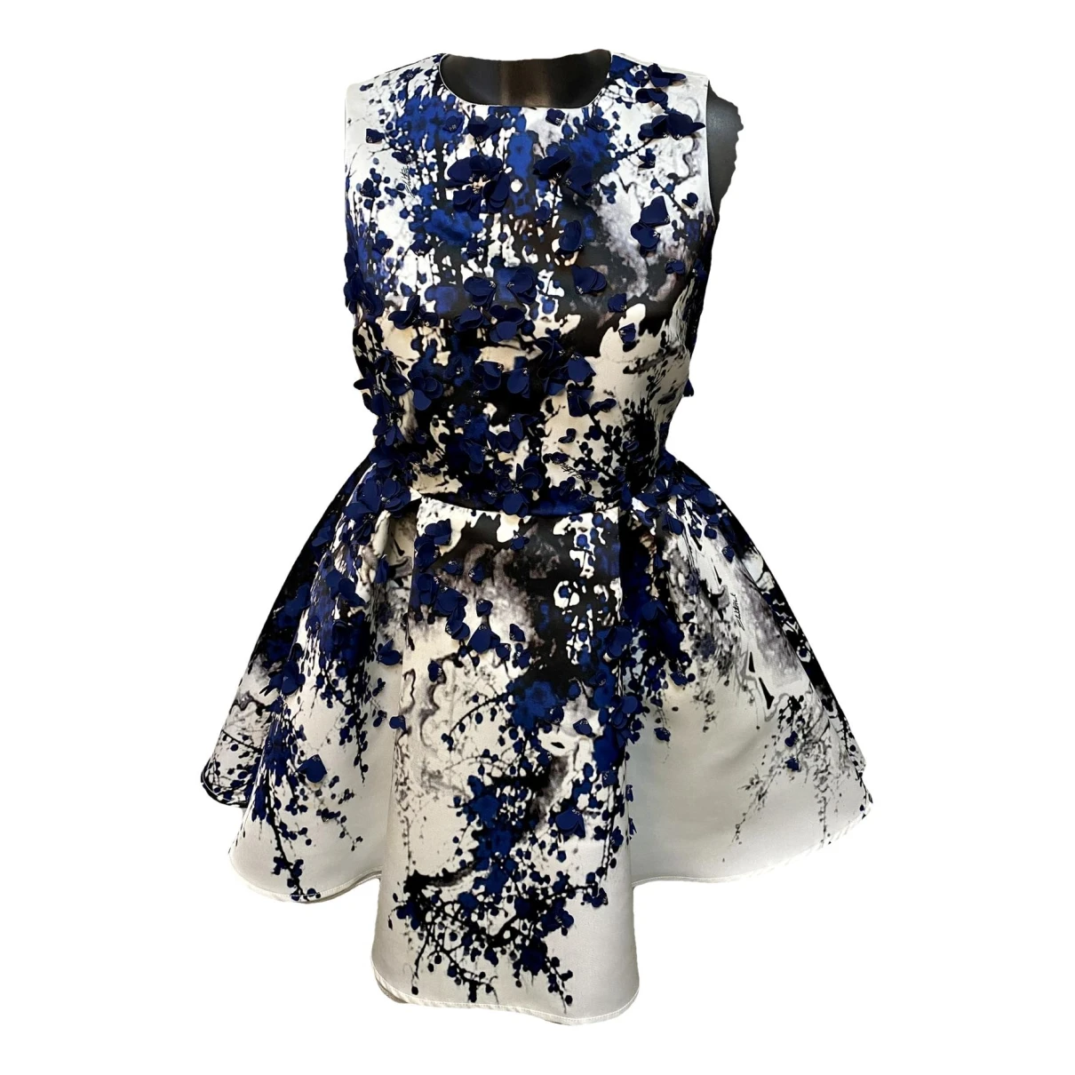 Pre-owned Elisabetta Franchi Mini Dress In Blue