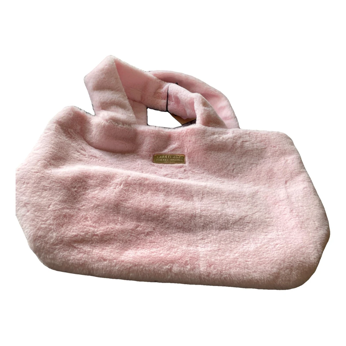 Pre-owned Carolina Herrera Faux Fur Handbag In Pink