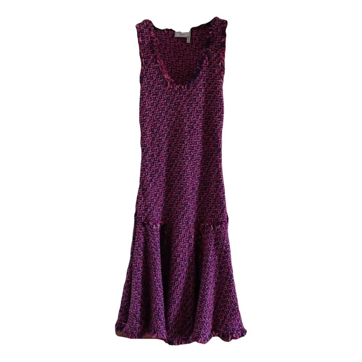Pre-owned Lanvin Tweed Mid-length Dress In Other