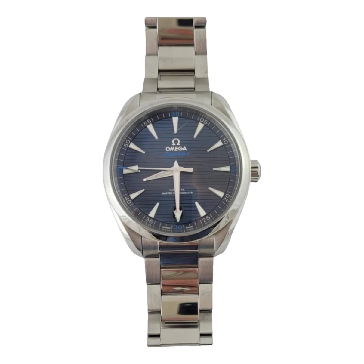 Pre-owned Omega Seamaster Watch In Silver