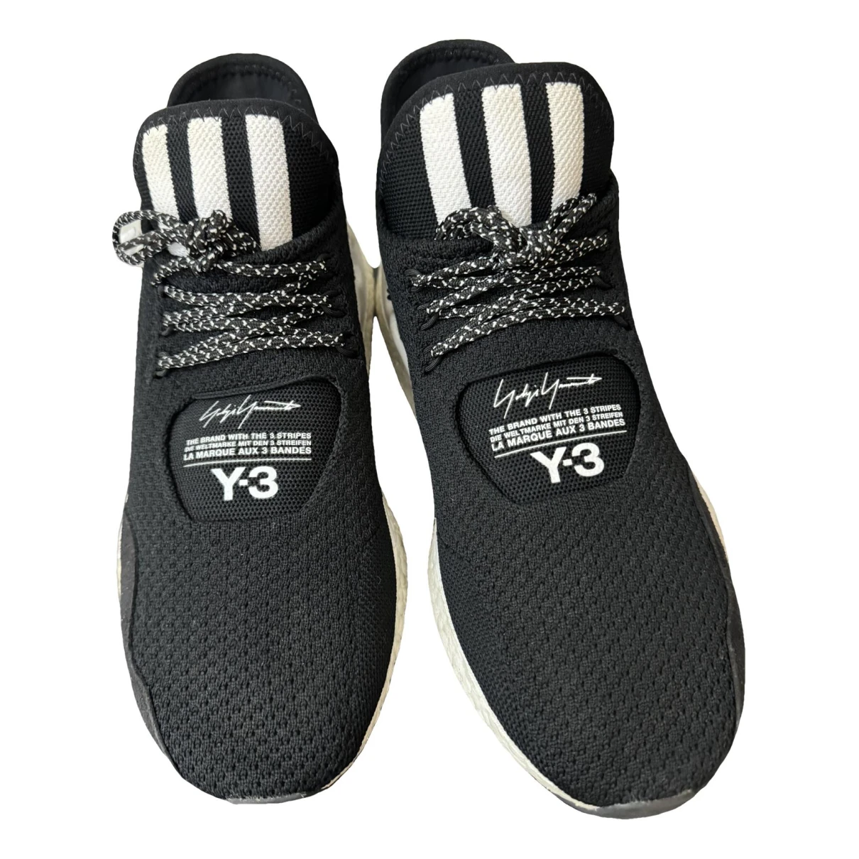 Pre-owned Y-3 By Yohji Yamamoto Cloth Trainers In Black