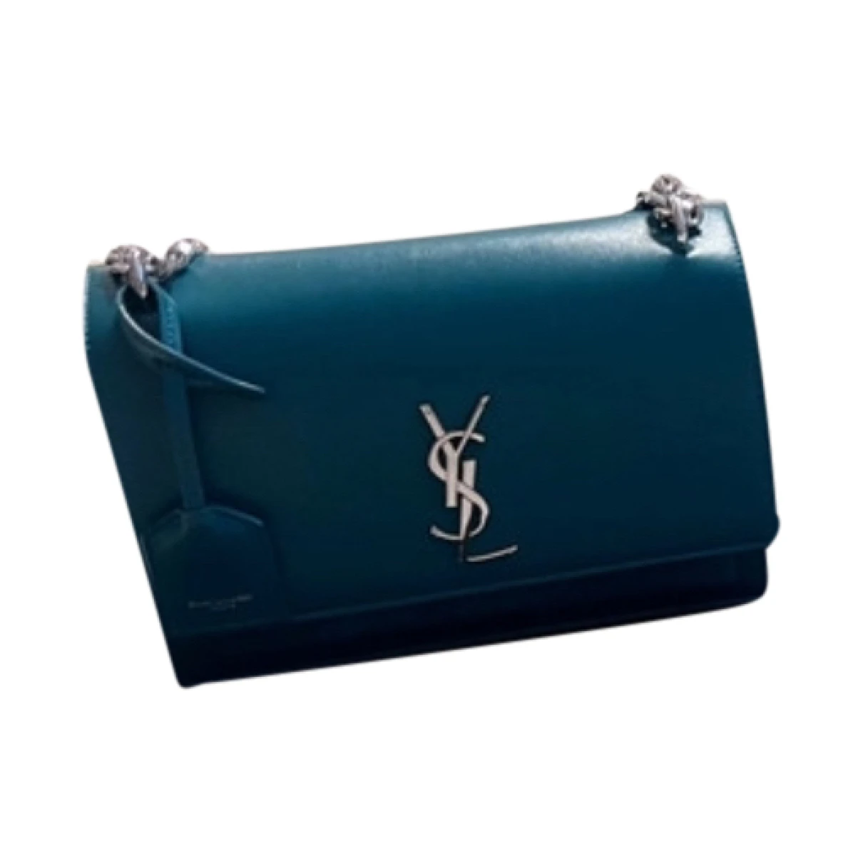 Pre-owned Saint Laurent Sunset Leather Crossbody Bag In Green