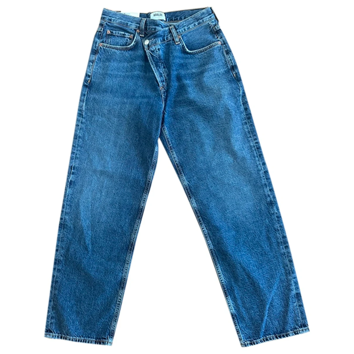 Pre-owned Agolde Straight Pants In Blue