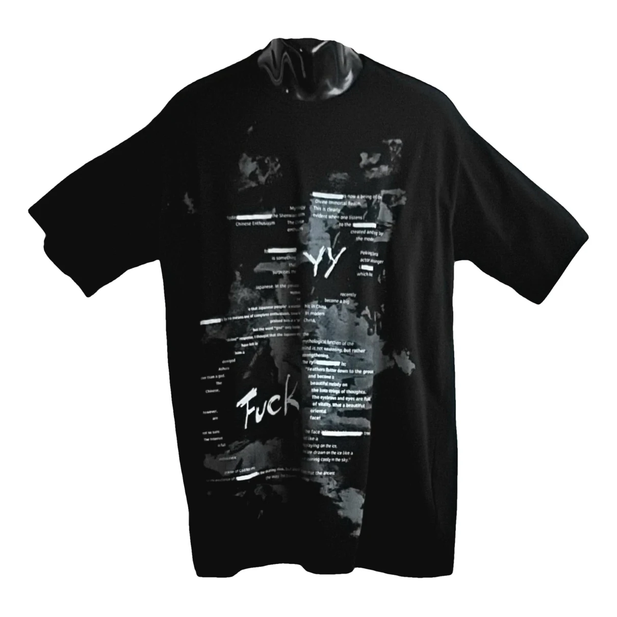 Pre-owned Yohji Yamamoto T-shirt In Black