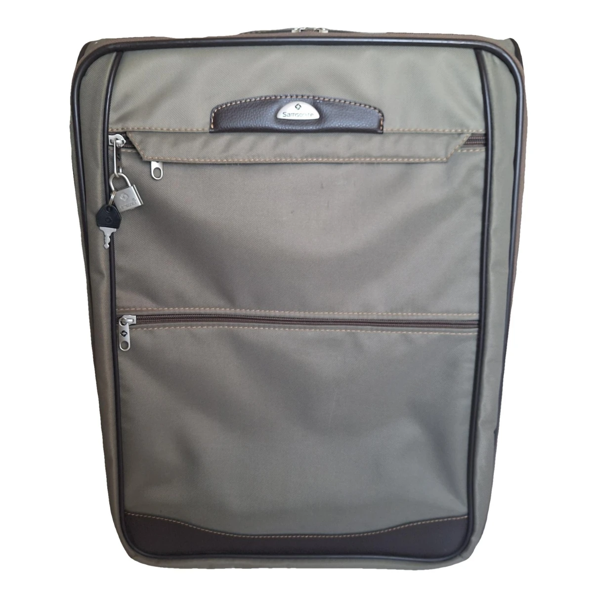 Pre-owned Samsonite Cloth Travel Bag In Green