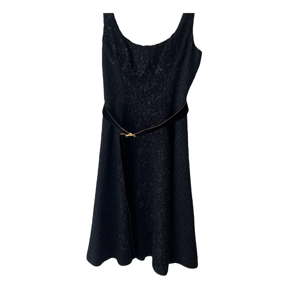 Pre-owned Louis Vuitton Silk Dress In Black