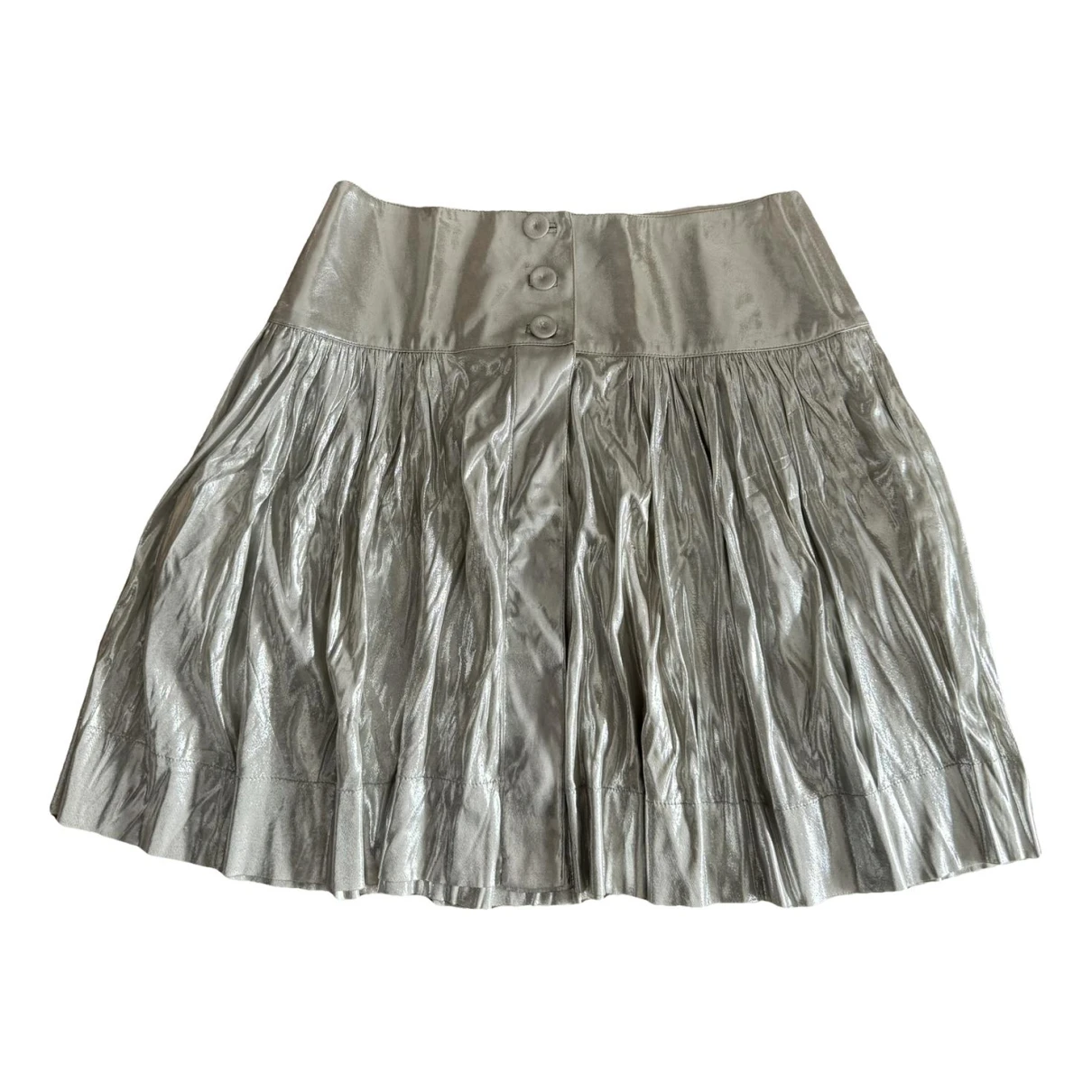 Pre-owned Fendi Mini Skirt In Silver