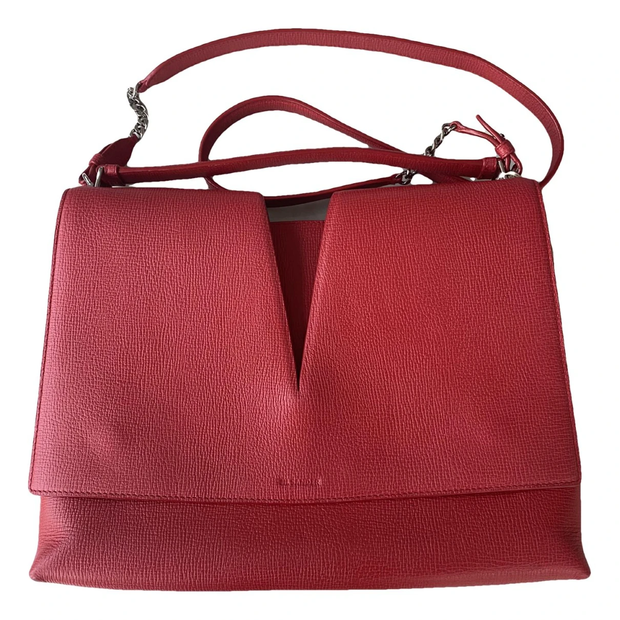 Pre-owned Jil Sander Leather Handbag In Red