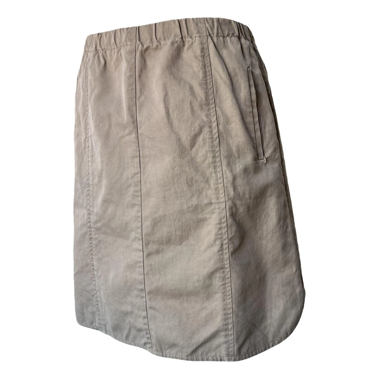 Pre-owned Marni Mini Skirt In Khaki