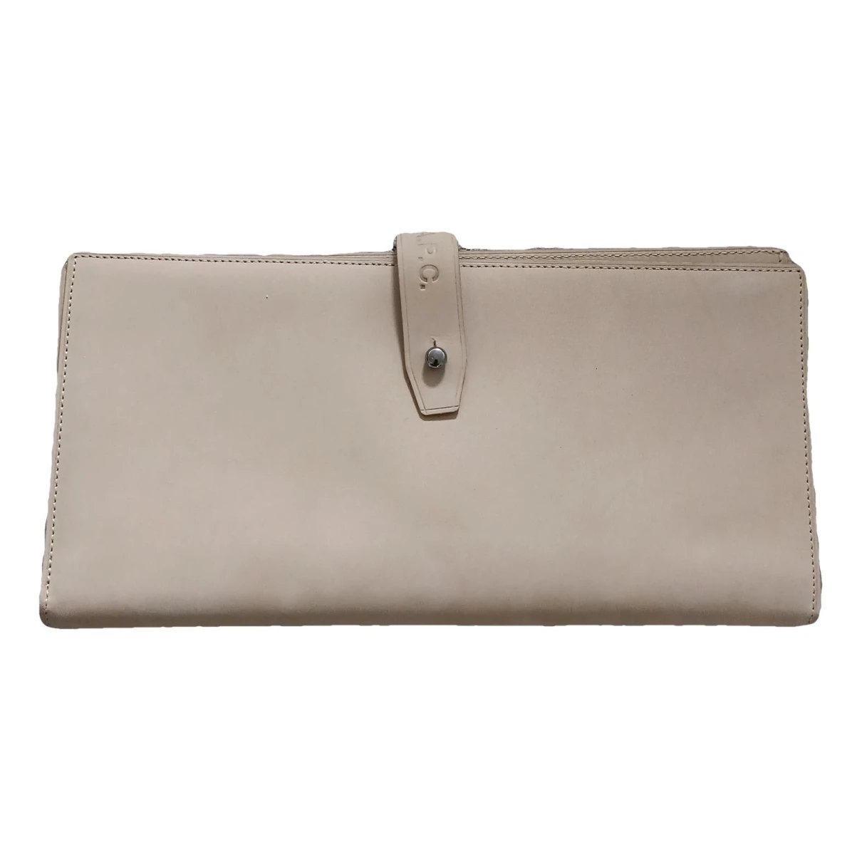 Pre-owned Apc Leather Wallet In Beige
