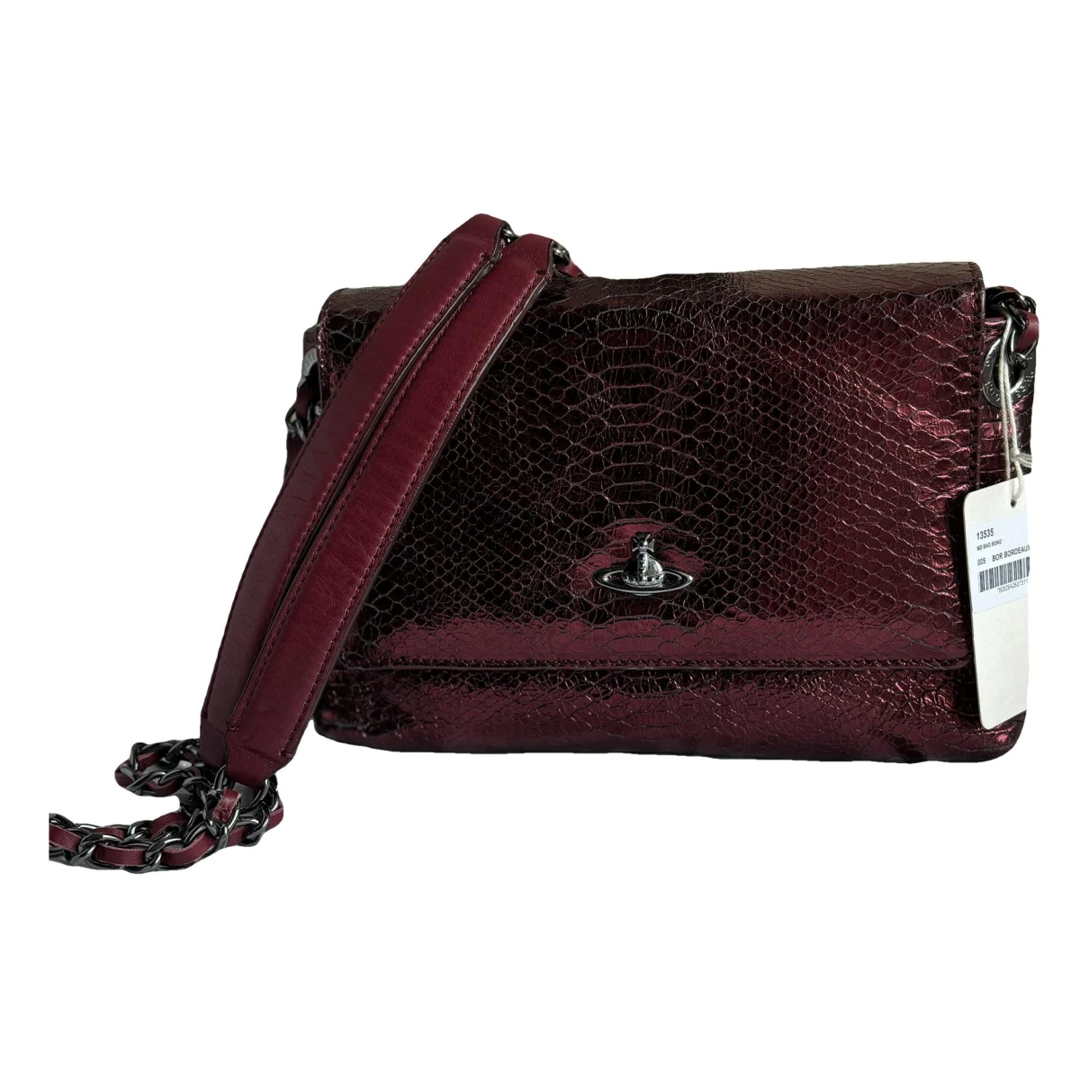 Pre-owned Vivienne Westwood Leather Handbag In Burgundy