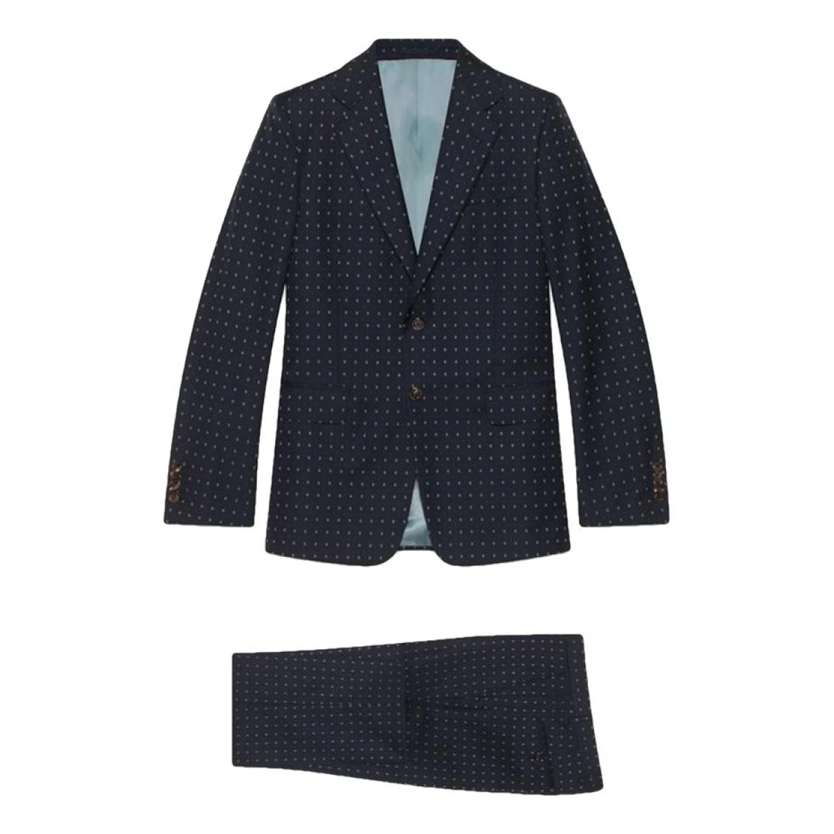 Pre-owned Gucci Wool Suit In Blue