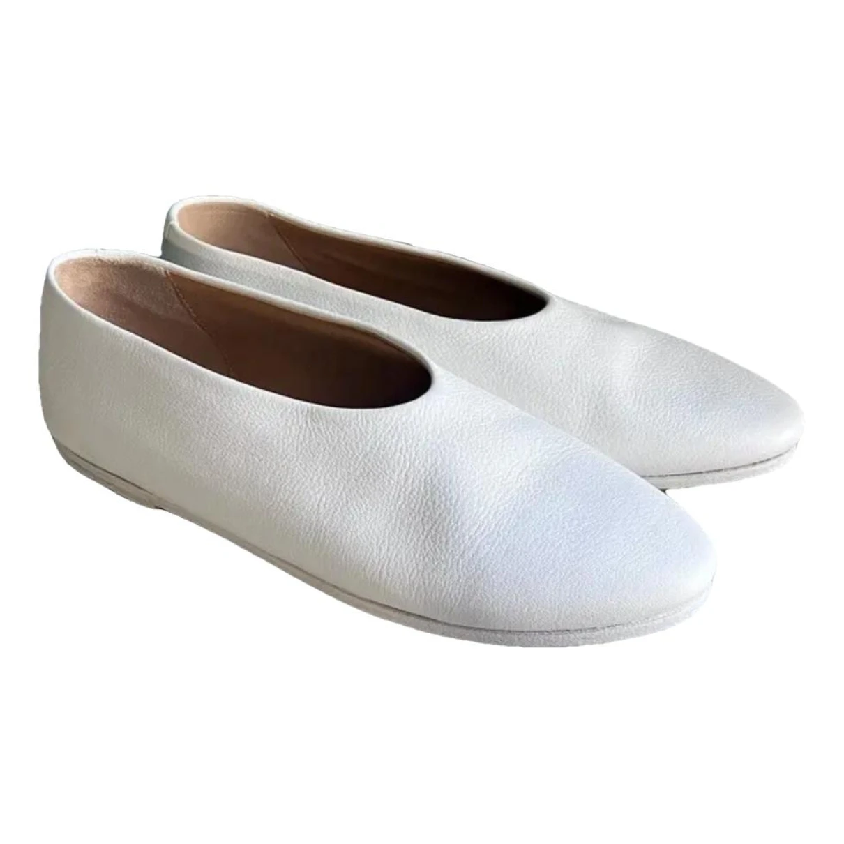 Pre-owned Marsèll Leather Ballet Flats In White