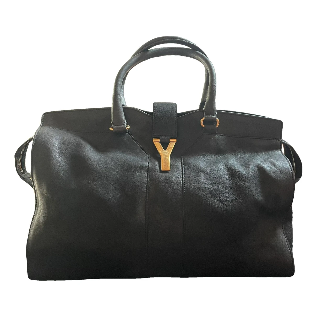 Pre-owned Saint Laurent Chyc Leather Handbag In Black