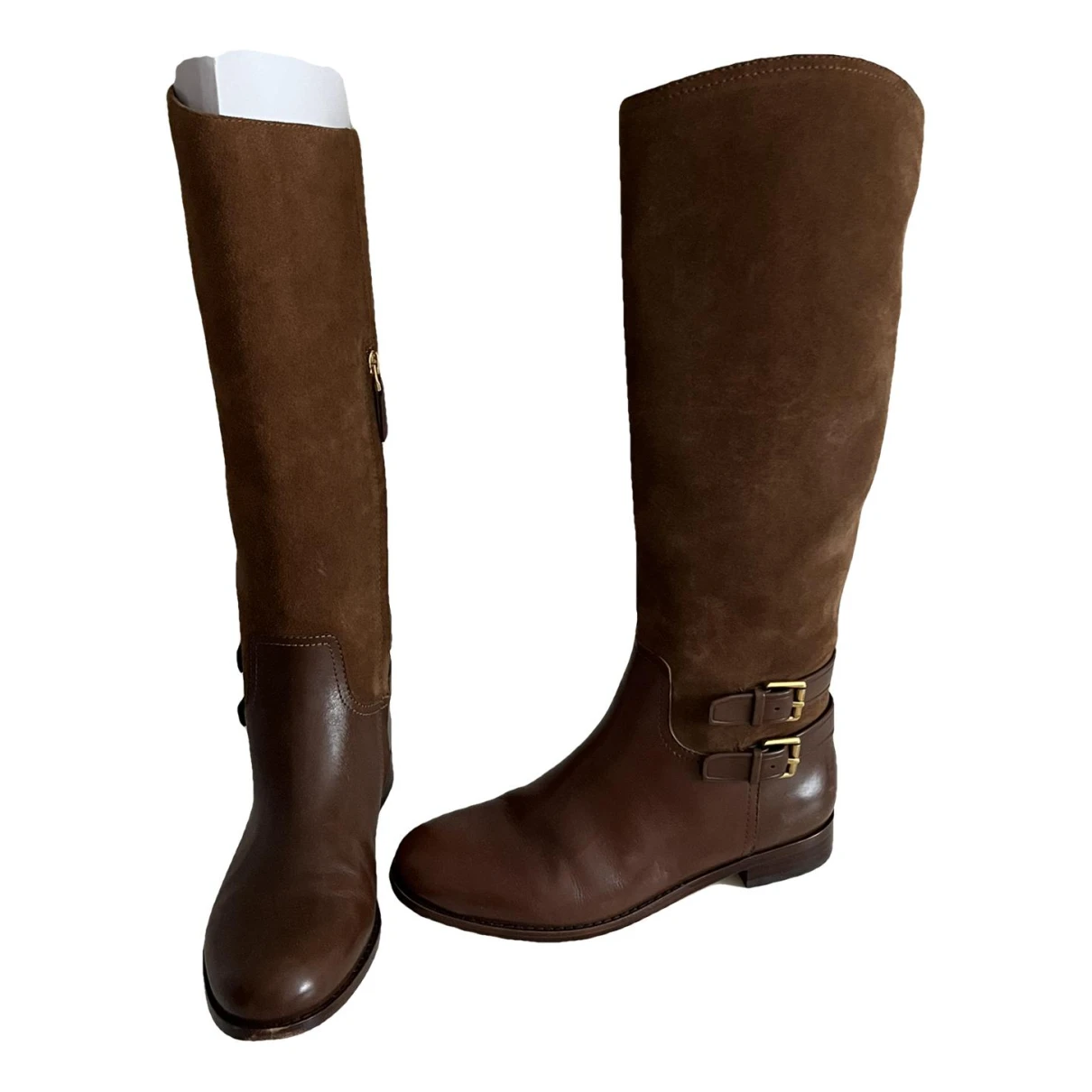 Pre-owned Ralph Lauren Riding Boots In Brown