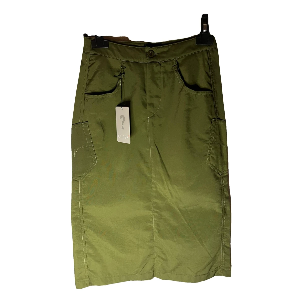 Pre-owned Guess Maxi Skirt In Green