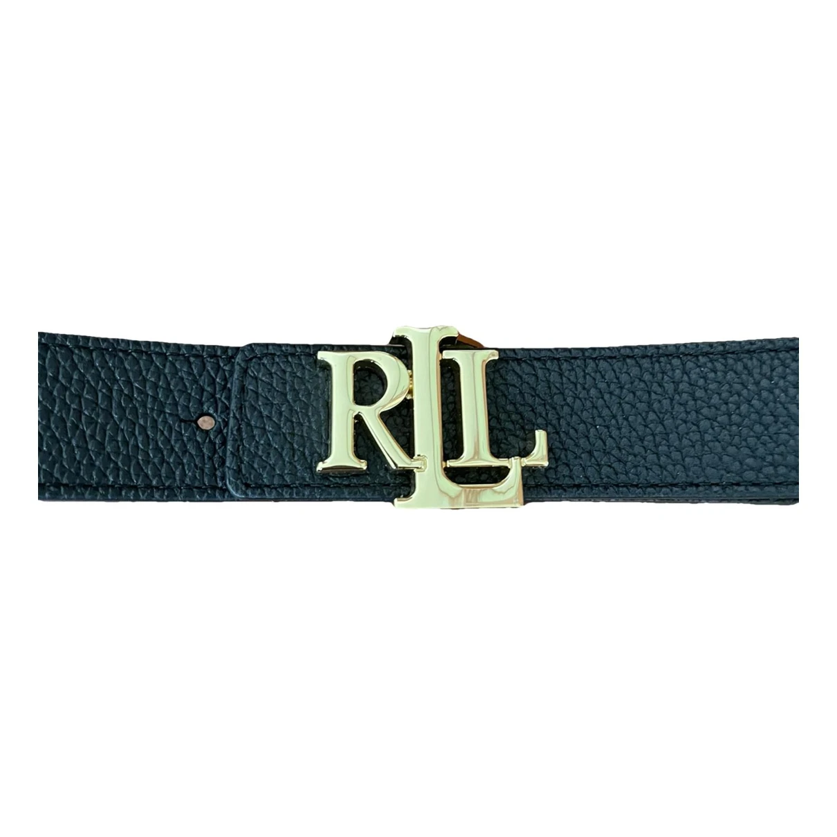 Pre-owned Lauren Ralph Lauren Leather Belt In Black