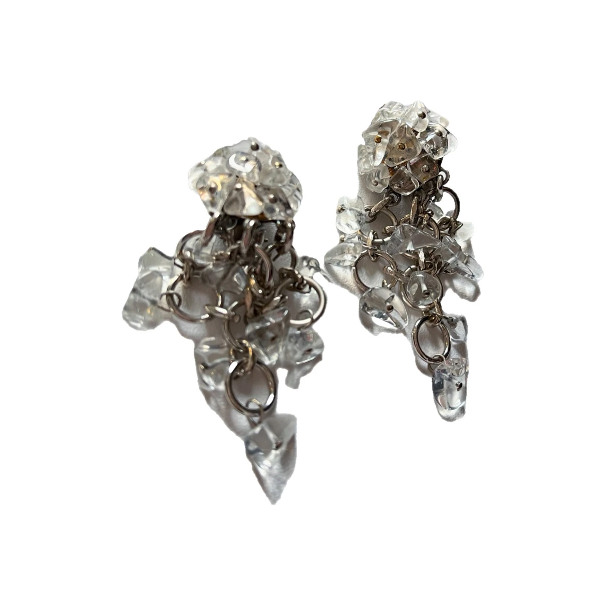 Pre-owned Rabanne Earrings In Silver